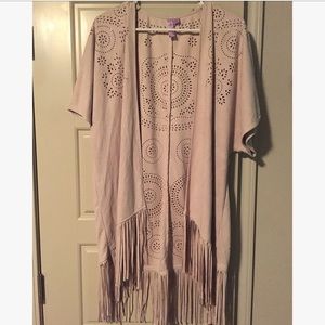 Fringe Suede Boho Kimono Medium